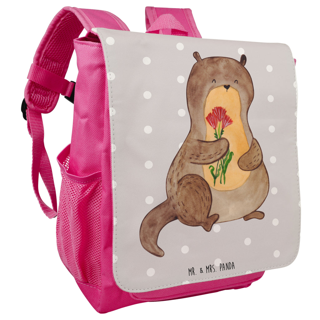 Kinderrucksack Otter Blumenstrauß Kids, Rucksack, Kinderrucksack, Kinder Rucksack, Rucksack Kindergröße, Kleiner Rucksack, Otter, Fischotter, Seeotter, Otter Seeotter See Otter