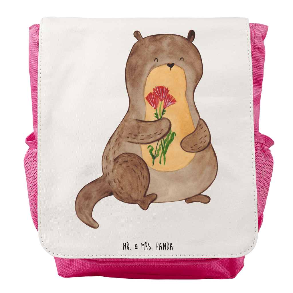 Kinderrucksack Otter Blumenstrauß Kids, Rucksack, Kinderrucksack, Kinder Rucksack, Rucksack Kindergröße, Kleiner Rucksack, Otter, Fischotter, Seeotter, Otter Seeotter See Otter