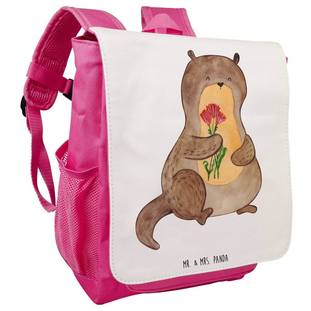 Kinderrucksack Otter Blumenstrauß Kids, Rucksack, Kinderrucksack, Kinder Rucksack, Rucksack Kindergröße, Kleiner Rucksack, Otter, Fischotter, Seeotter, Otter Seeotter See Otter