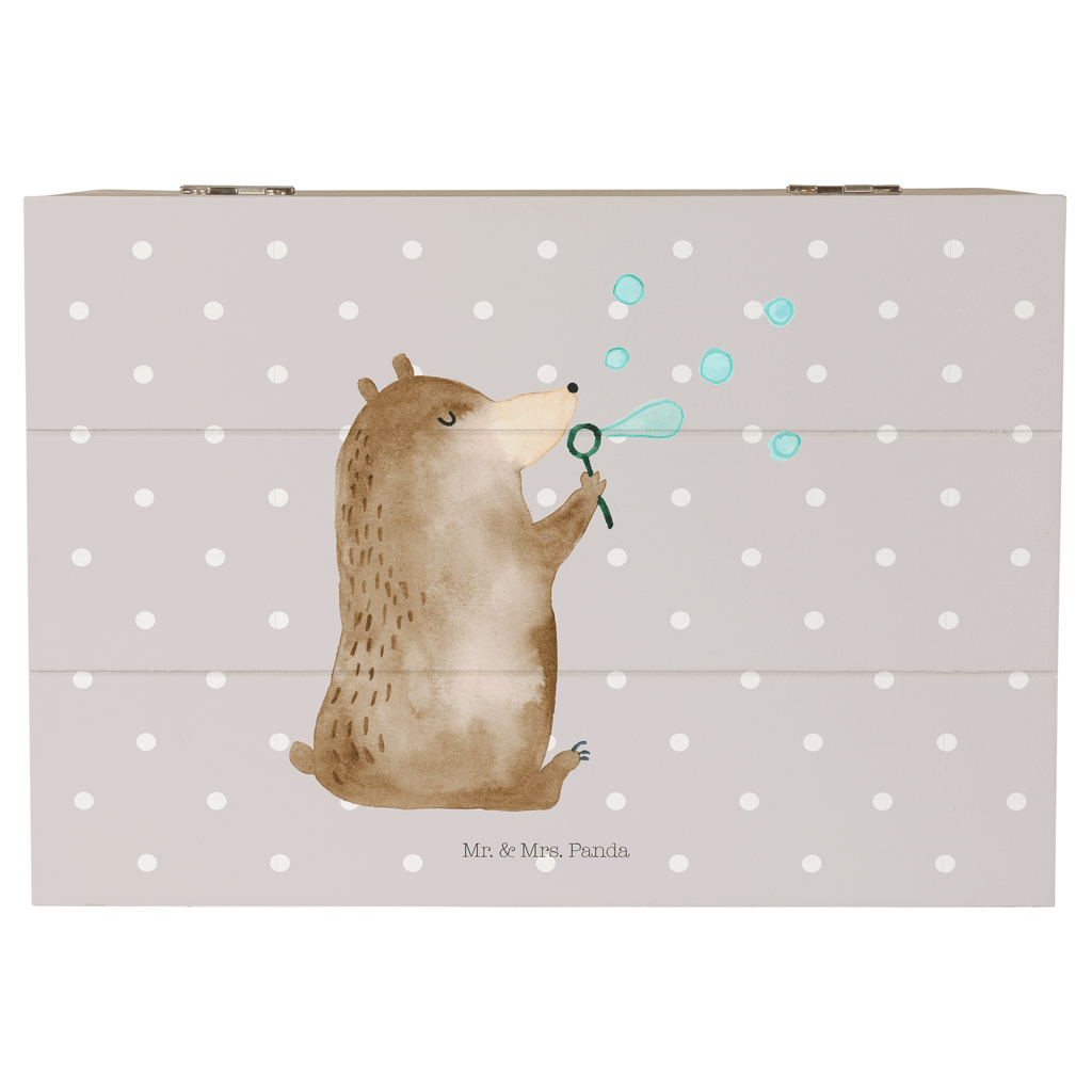 Holzkiste Bär Seifenblasen Holzkiste, Kiste, Schatzkiste, Truhe, Schatulle, XXL, Erinnerungsbox, Erinnerungskiste, Dekokiste, Aufbewahrungsbox, Bär, Teddy, Teddybär, Seifenblasen Bär Lustig Sein Glücklich Traurig Happy
