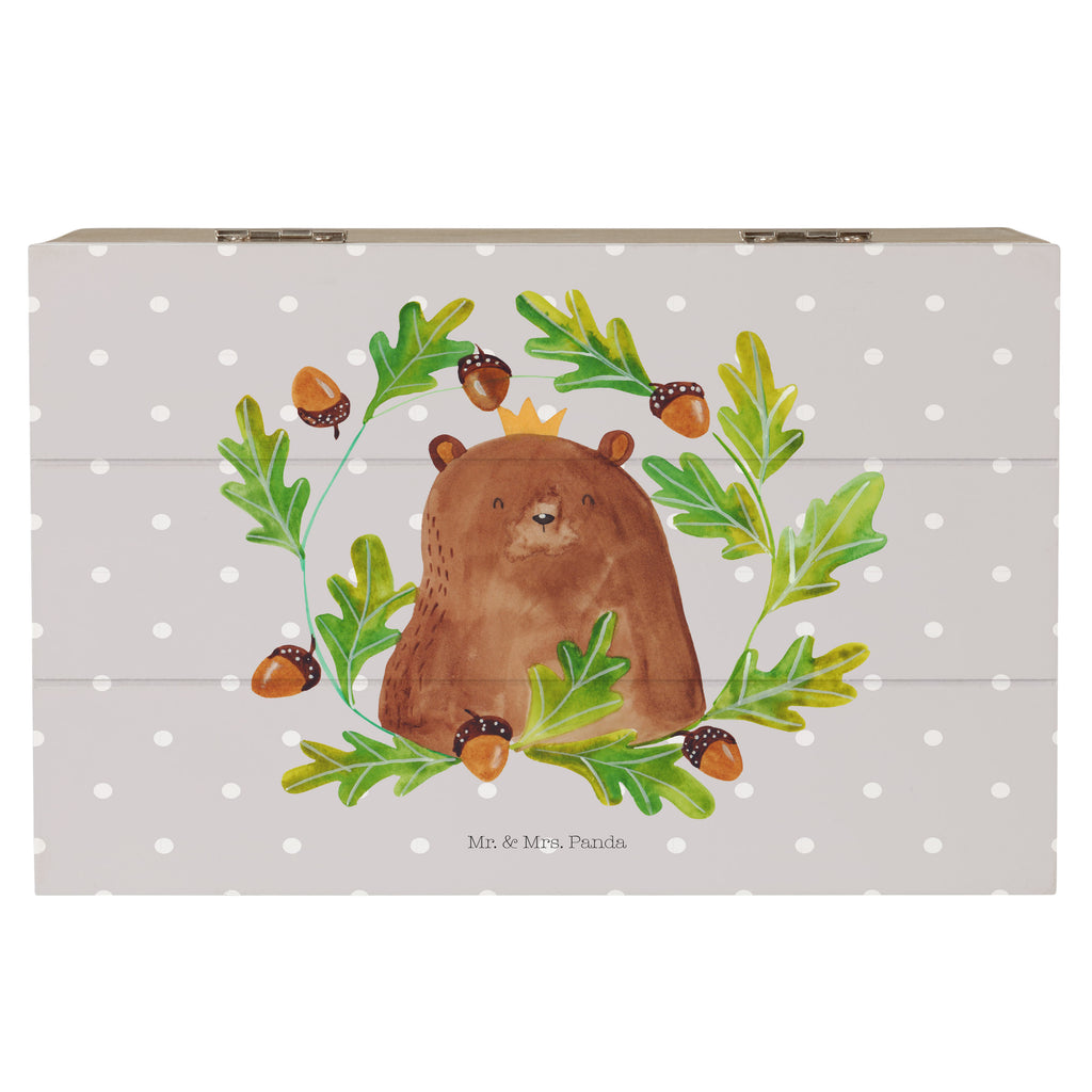 Holzkiste Bär König Holzkiste, Kiste, Schatzkiste, Truhe, Schatulle, XXL, Erinnerungsbox, Erinnerungskiste, Dekokiste, Aufbewahrungsbox, Bär, Teddy, Teddybär, Papa, Papa Bär, bester Vater, bester Papa, weltbester Papa, Vatertag, Vater, Dad, Daddy, Papi