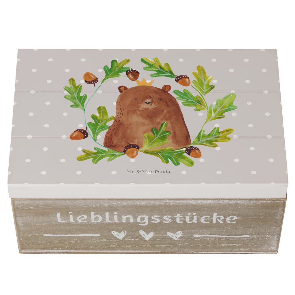 Holzkiste Bär König Holzkiste, Kiste, Schatzkiste, Truhe, Schatulle, XXL, Erinnerungsbox, Erinnerungskiste, Dekokiste, Aufbewahrungsbox, Bär, Teddy, Teddybär, Papa, Papa Bär, bester Vater, bester Papa, weltbester Papa, Vatertag, Vater, Dad, Daddy, Papi