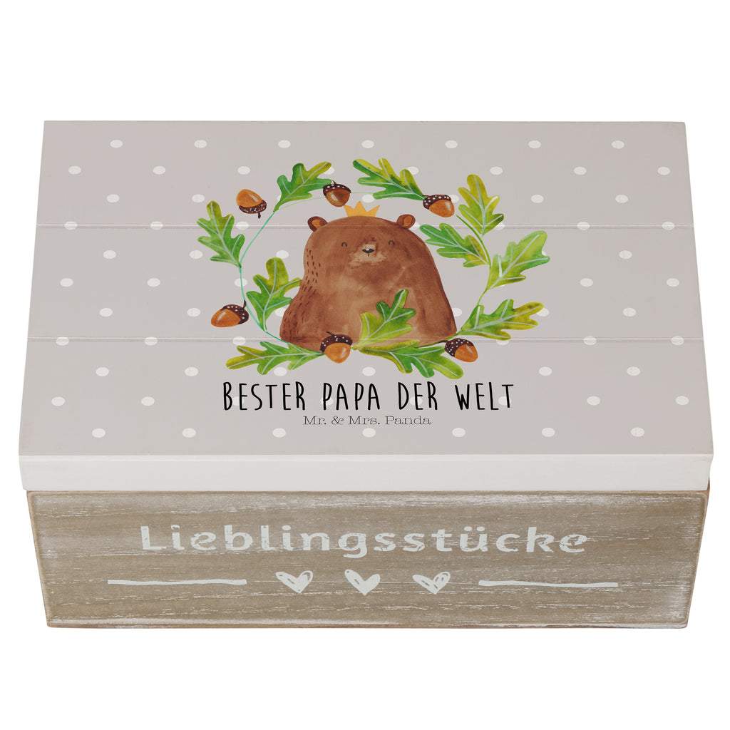 Holzkiste Bär König Holzkiste, Kiste, Schatzkiste, Truhe, Schatulle, XXL, Erinnerungsbox, Erinnerungskiste, Dekokiste, Aufbewahrungsbox, Bär, Teddy, Teddybär, Papa, Papa Bär, bester Vater, bester Papa, weltbester Papa, Vatertag, Vater, Dad, Daddy, Papi