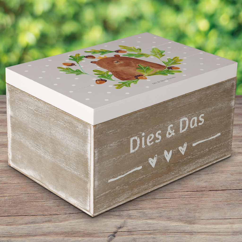 Holzkiste Bär König Holzkiste, Kiste, Schatzkiste, Truhe, Schatulle, XXL, Erinnerungsbox, Erinnerungskiste, Dekokiste, Aufbewahrungsbox, Bär, Teddy, Teddybär, Papa, Papa Bär, bester Vater, bester Papa, weltbester Papa, Vatertag, Vater, Dad, Daddy, Papi