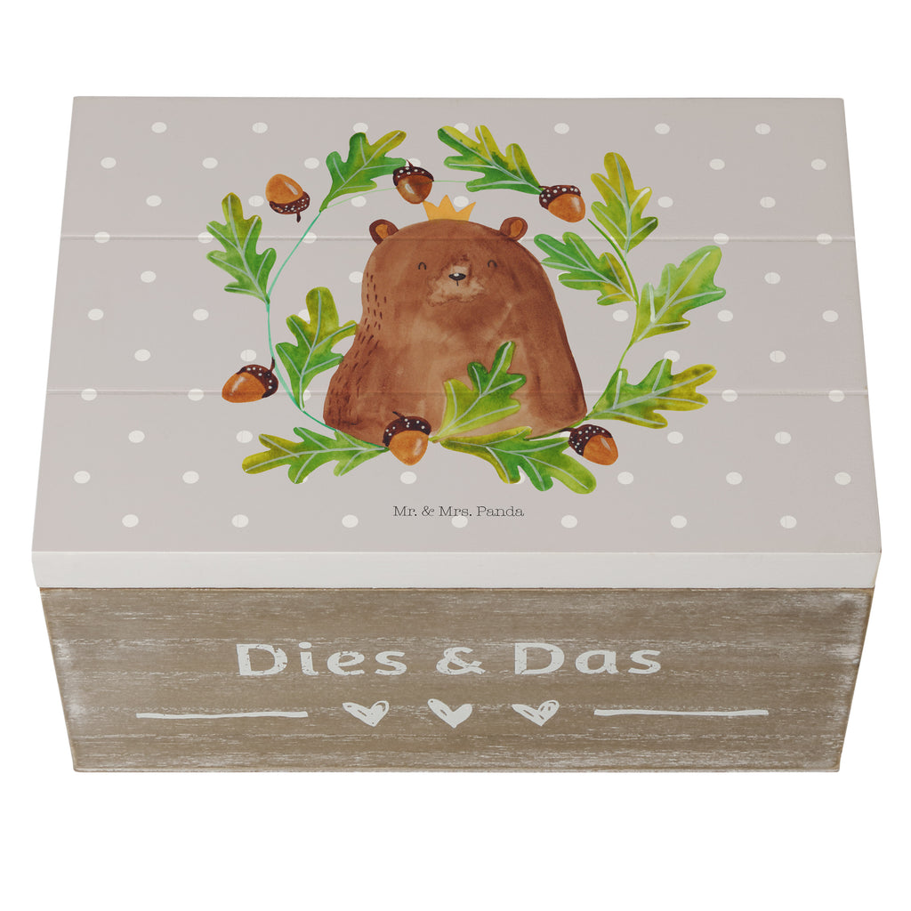 Holzkiste Bär König Holzkiste, Kiste, Schatzkiste, Truhe, Schatulle, XXL, Erinnerungsbox, Erinnerungskiste, Dekokiste, Aufbewahrungsbox, Bär, Teddy, Teddybär, Papa, Papa Bär, bester Vater, bester Papa, weltbester Papa, Vatertag, Vater, Dad, Daddy, Papi