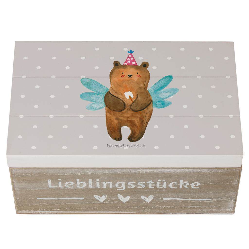 Holzkiste Zahnfee Bär Holzkiste, Kiste, Schatzkiste, Truhe, Schatulle, XXL, Erinnerungsbox, Erinnerungskiste, Dekokiste, Aufbewahrungsbox, Bär, Teddy, Teddybär, Zahnfee, Fee, Milchzahn, Erster Zahn