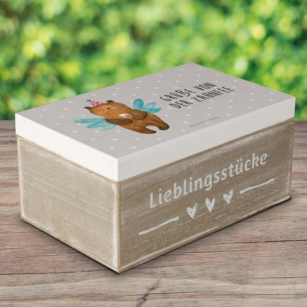 Holzkiste Zahnfee Bär Holzkiste, Kiste, Schatzkiste, Truhe, Schatulle, XXL, Erinnerungsbox, Erinnerungskiste, Dekokiste, Aufbewahrungsbox, Bär, Teddy, Teddybär, Zahnfee, Fee, Milchzahn, Erster Zahn