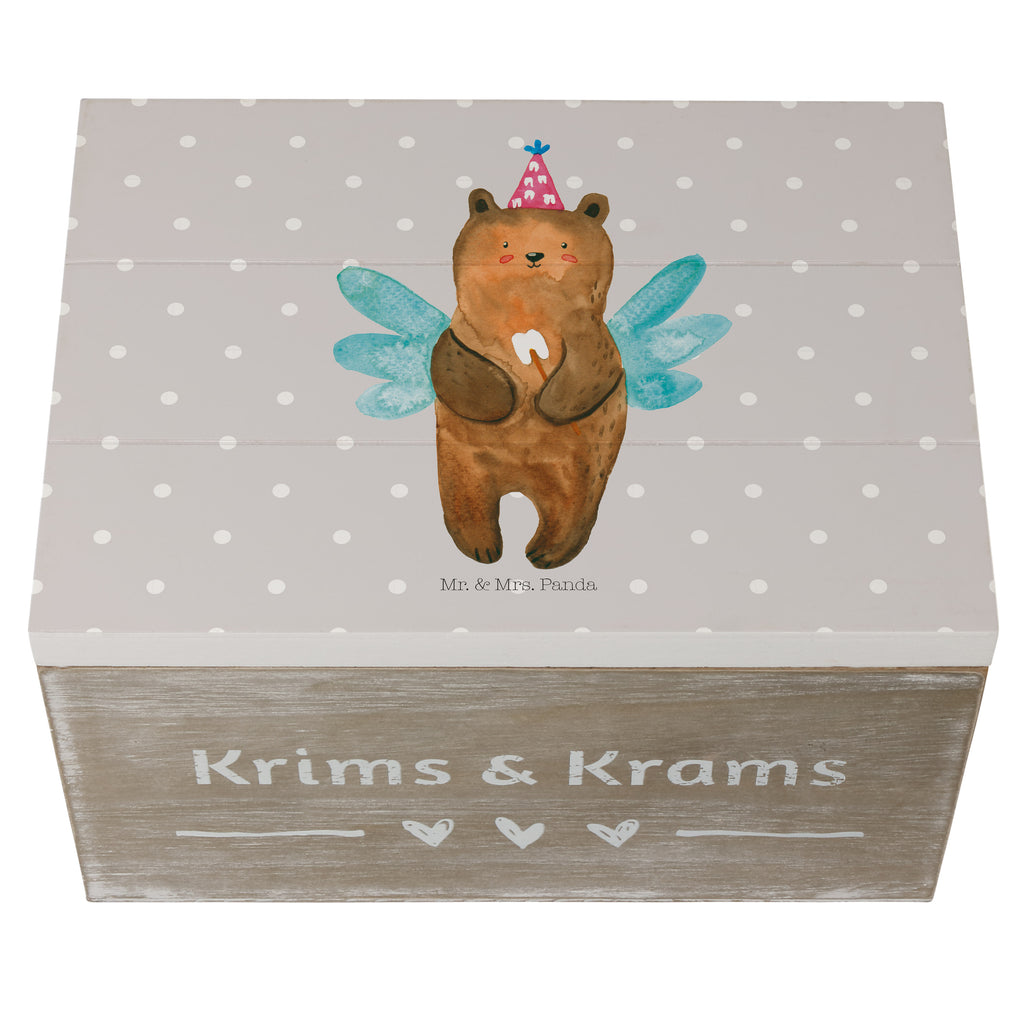 Holzkiste Zahnfee Bär Holzkiste, Kiste, Schatzkiste, Truhe, Schatulle, XXL, Erinnerungsbox, Erinnerungskiste, Dekokiste, Aufbewahrungsbox, Bär, Teddy, Teddybär, Zahnfee, Fee, Milchzahn, Erster Zahn