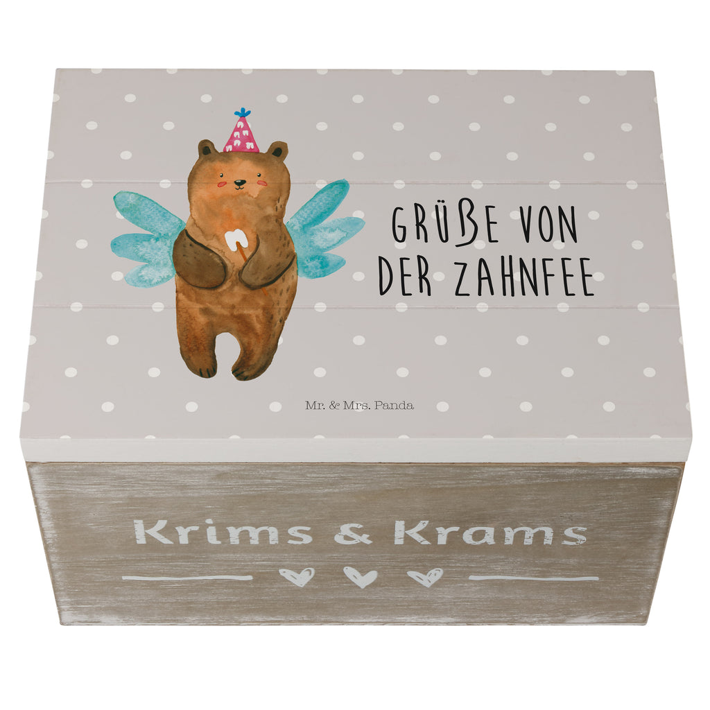 Holzkiste Zahnfee Bär Holzkiste, Kiste, Schatzkiste, Truhe, Schatulle, XXL, Erinnerungsbox, Erinnerungskiste, Dekokiste, Aufbewahrungsbox, Bär, Teddy, Teddybär, Zahnfee, Fee, Milchzahn, Erster Zahn