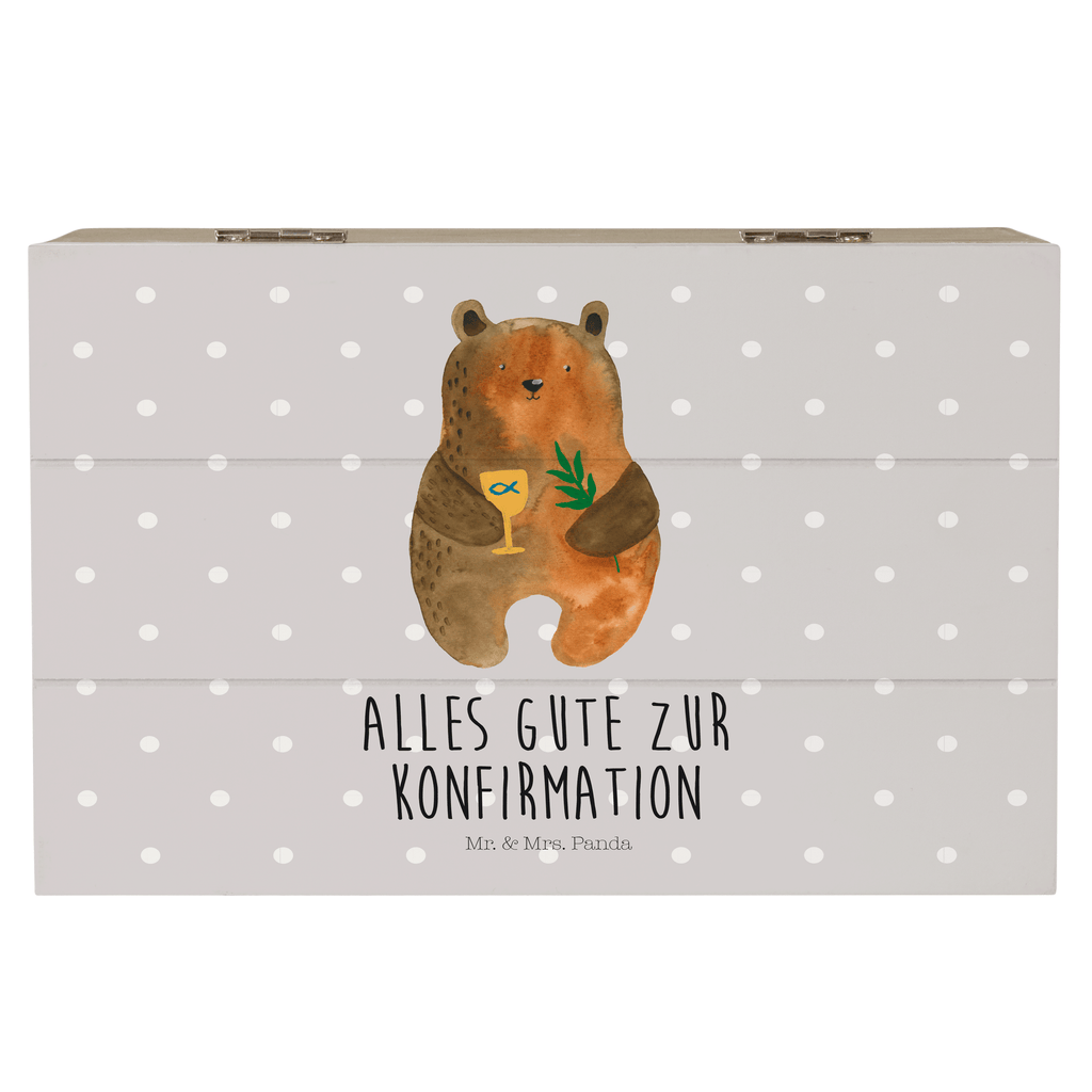 Holzkiste Konfirmation-Bär Holzkiste, Kiste, Schatzkiste, Truhe, Schatulle, XXL, Erinnerungsbox, Erinnerungskiste, Dekokiste, Aufbewahrungsbox, Bär, Teddy, Teddybär, Konfirmation, Kirche, evangelisch, Gottesdienst