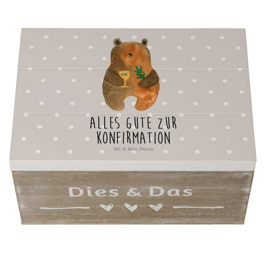 Holzkiste Konfirmation-Bär Holzkiste, Kiste, Schatzkiste, Truhe, Schatulle, XXL, Erinnerungsbox, Erinnerungskiste, Dekokiste, Aufbewahrungsbox, Bär, Teddy, Teddybär, Konfirmation, Kirche, evangelisch, Gottesdienst
