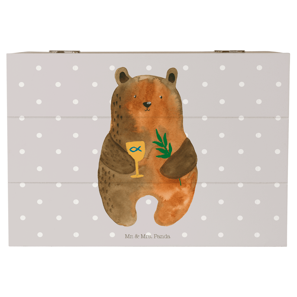 Holzkiste Konfirmation-Bär Holzkiste, Kiste, Schatzkiste, Truhe, Schatulle, XXL, Erinnerungsbox, Erinnerungskiste, Dekokiste, Aufbewahrungsbox, Bär, Teddy, Teddybär, Konfirmation, Kirche, evangelisch, Gottesdienst