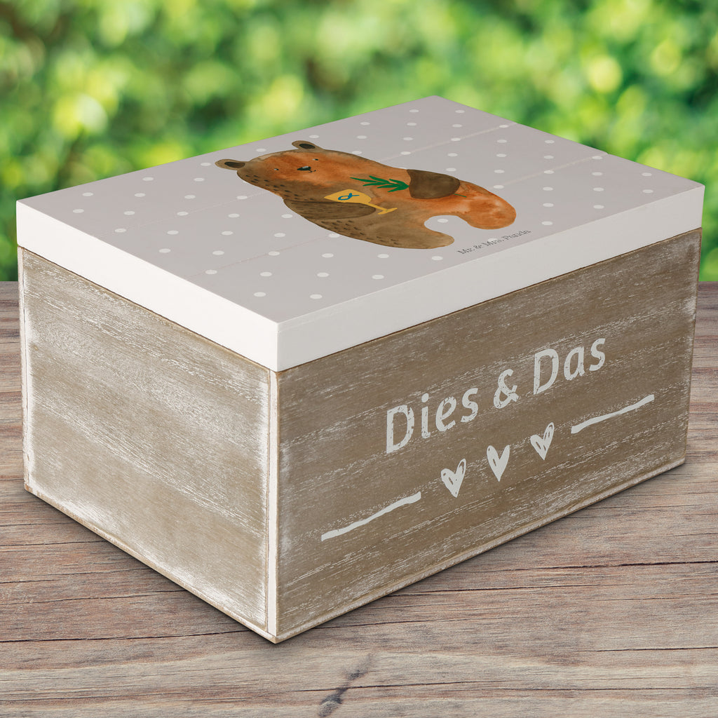 Holzkiste Konfirmation-Bär Holzkiste, Kiste, Schatzkiste, Truhe, Schatulle, XXL, Erinnerungsbox, Erinnerungskiste, Dekokiste, Aufbewahrungsbox, Bär, Teddy, Teddybär, Konfirmation, Kirche, evangelisch, Gottesdienst
