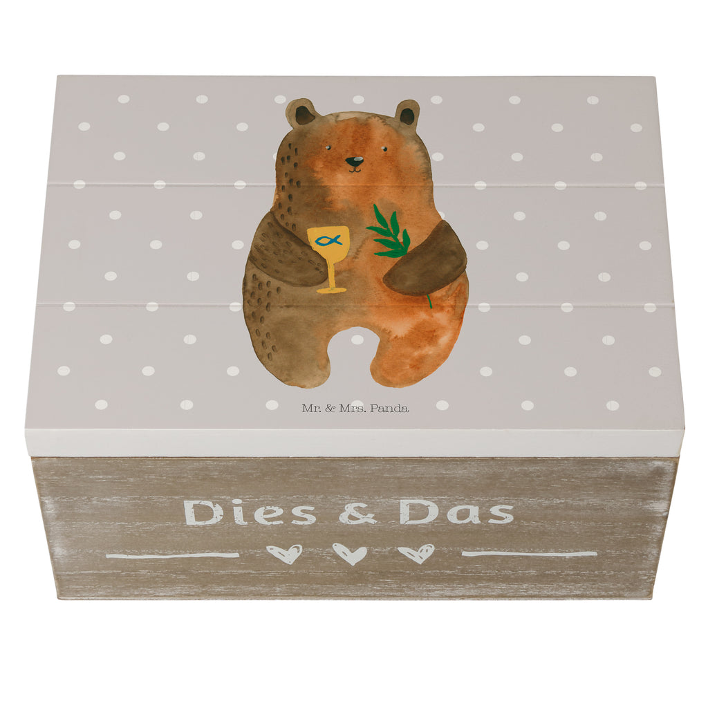 Holzkiste Konfirmation-Bär Holzkiste, Kiste, Schatzkiste, Truhe, Schatulle, XXL, Erinnerungsbox, Erinnerungskiste, Dekokiste, Aufbewahrungsbox, Bär, Teddy, Teddybär, Konfirmation, Kirche, evangelisch, Gottesdienst