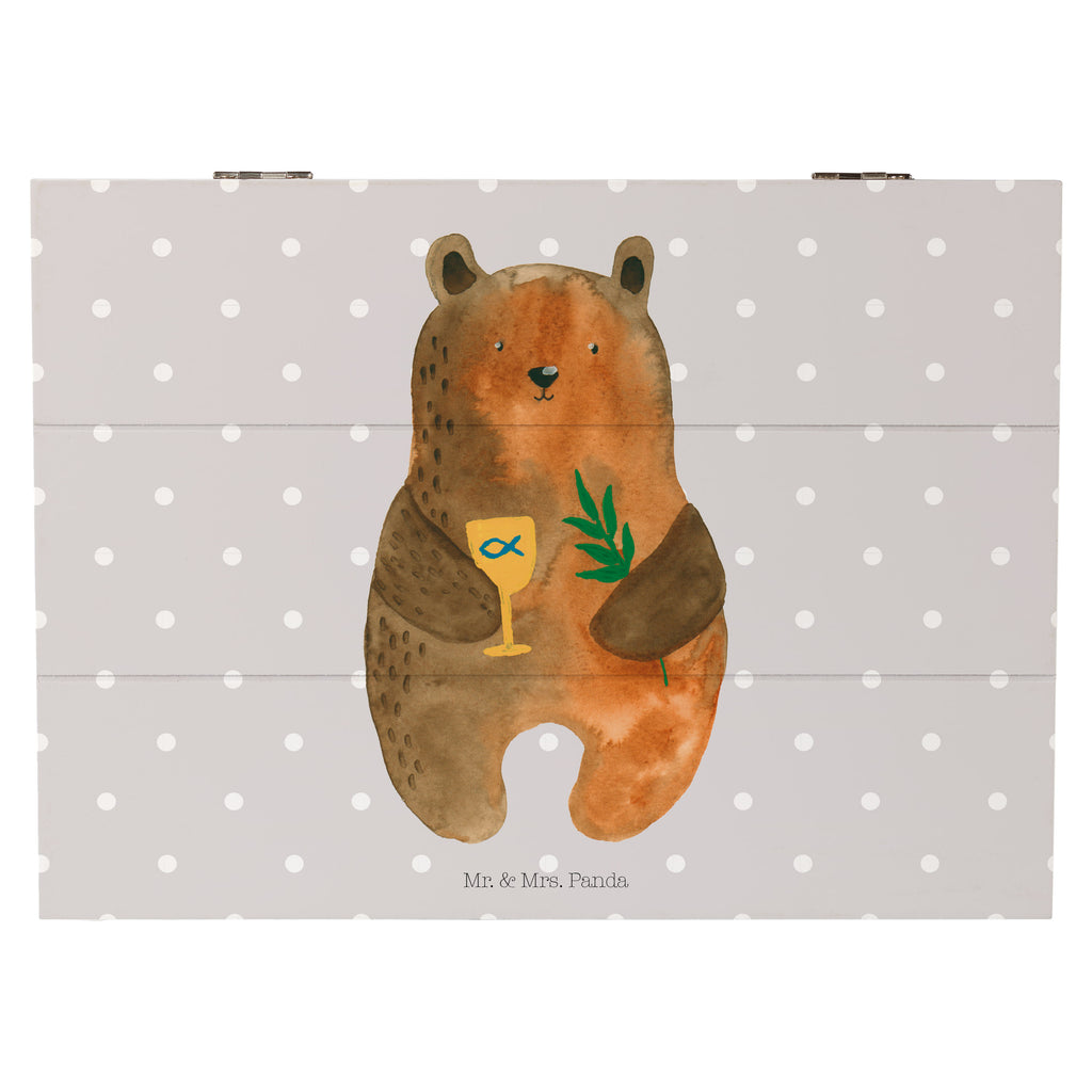 Holzkiste Konfirmation-Bär Holzkiste, Kiste, Schatzkiste, Truhe, Schatulle, XXL, Erinnerungsbox, Erinnerungskiste, Dekokiste, Aufbewahrungsbox, Bär, Teddy, Teddybär, Konfirmation, Kirche, evangelisch, Gottesdienst