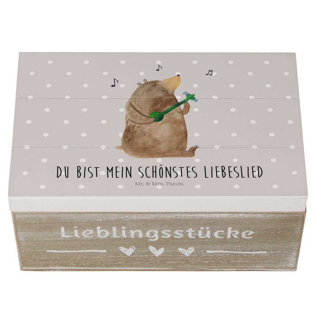 Holzkiste Bär Lied Holzkiste, Kiste, Schatzkiste, Truhe, Schatulle, XXL, Erinnerungsbox, Erinnerungskiste, Dekokiste, Aufbewahrungsbox, Bär, Teddy, Teddybär, Bärchen, Bear, Liebeslied, Lied, Song, Valentinstag, Valentine, Geschenk, Partner, Liebe, Freundin, Frau, Herz, Spruch