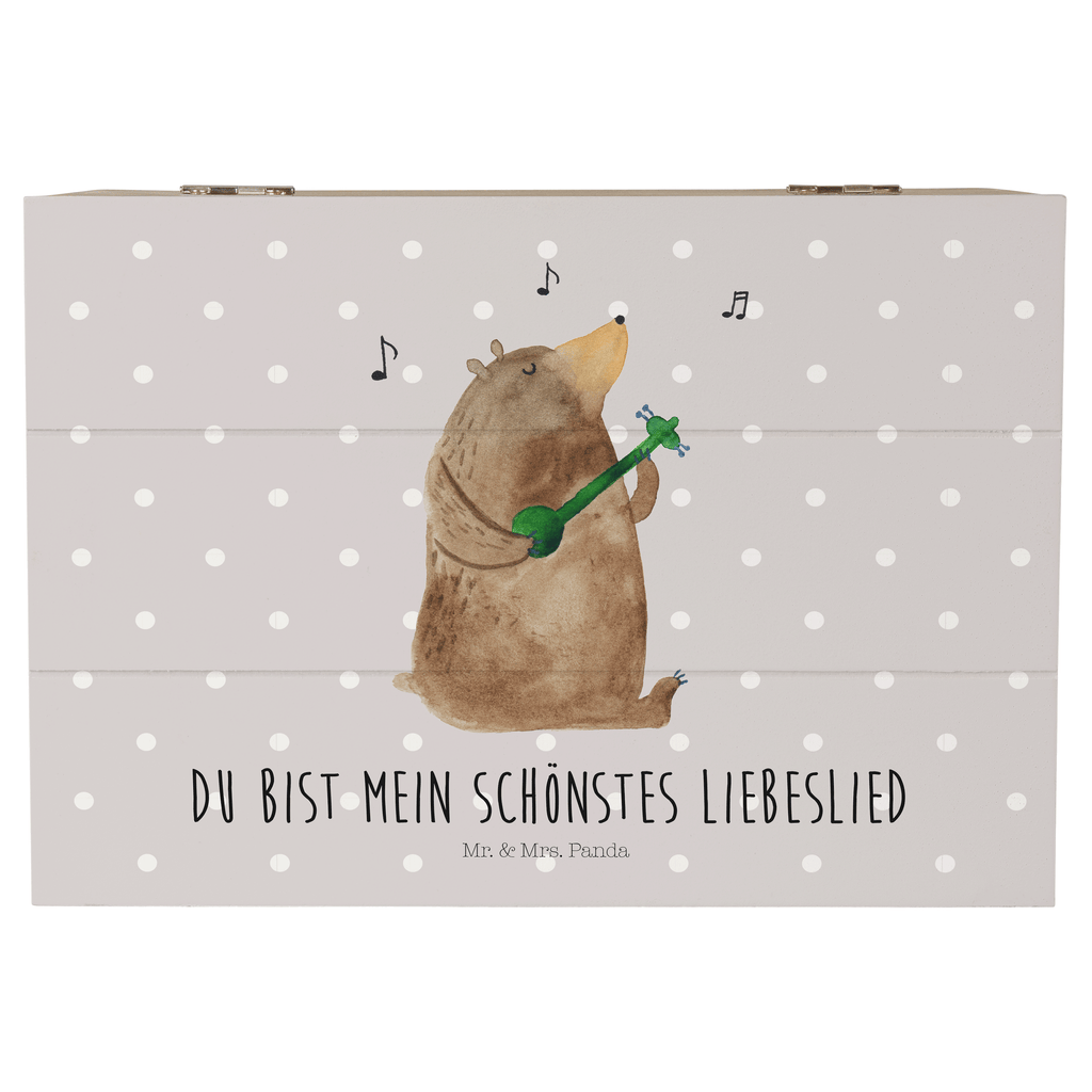 Holzkiste Bär Lied Holzkiste, Kiste, Schatzkiste, Truhe, Schatulle, XXL, Erinnerungsbox, Erinnerungskiste, Dekokiste, Aufbewahrungsbox, Bär, Teddy, Teddybär, Bärchen, Bear, Liebeslied, Lied, Song, Valentinstag, Valentine, Geschenk, Partner, Liebe, Freundin, Frau, Herz, Spruch