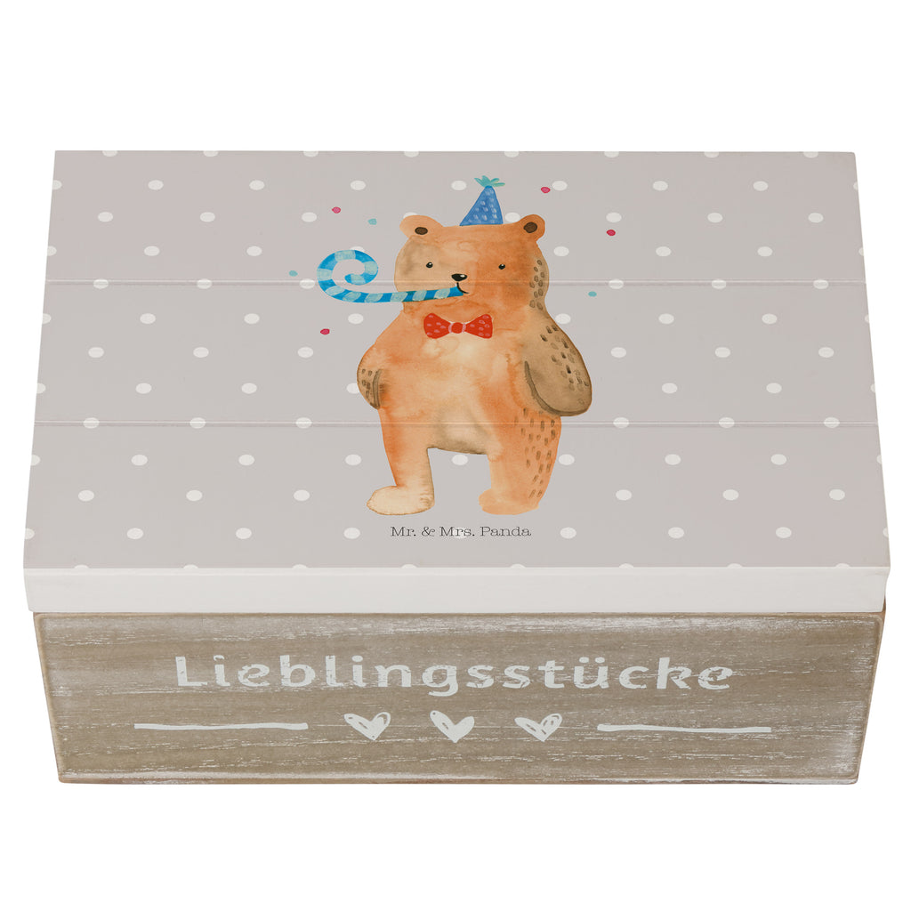 Holzkiste Birthday Bär Holzkiste, Kiste, Schatzkiste, Truhe, Schatulle, XXL, Erinnerungsbox, Erinnerungskiste, Dekokiste, Aufbewahrungsbox, Bär, Teddy, Teddybär, Happy Birthday, Alles Gute, Glückwunsch, Geburtstag