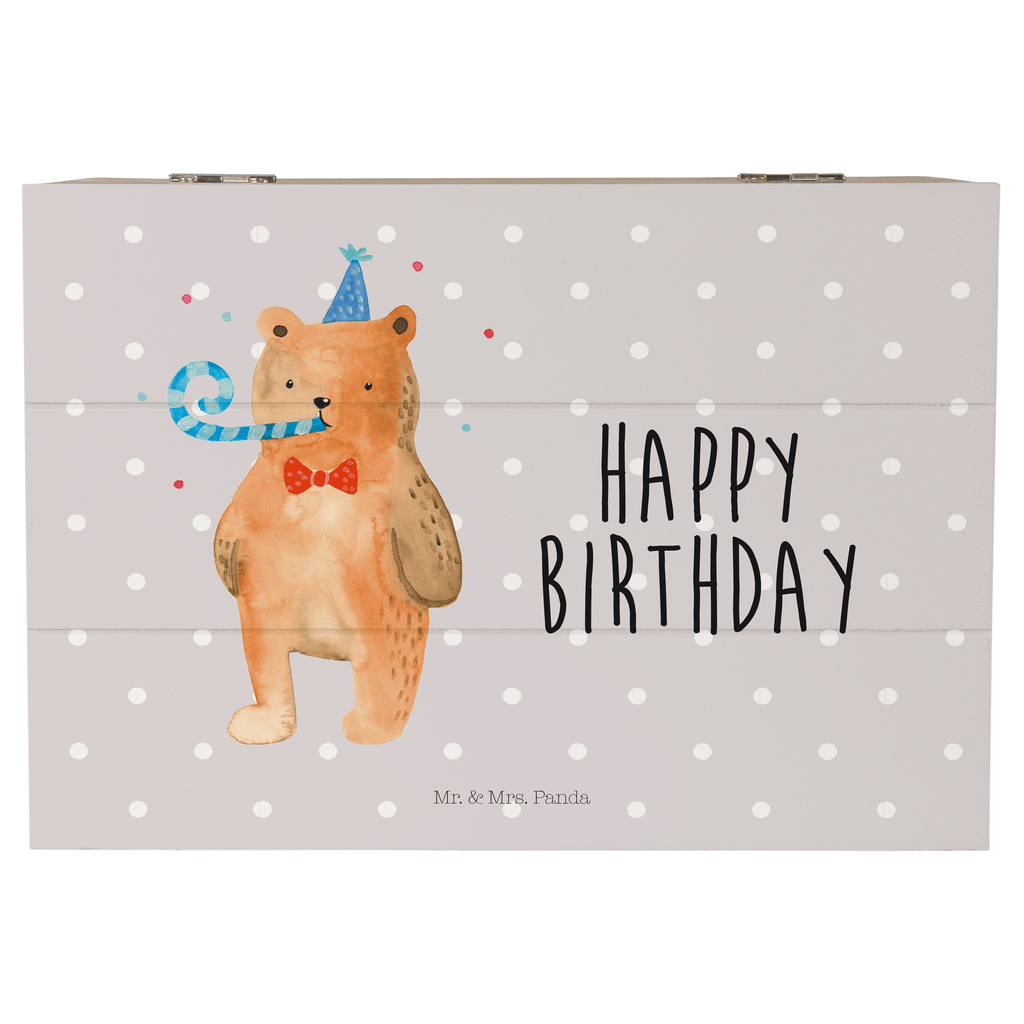 Holzkiste Birthday Bär Holzkiste, Kiste, Schatzkiste, Truhe, Schatulle, XXL, Erinnerungsbox, Erinnerungskiste, Dekokiste, Aufbewahrungsbox, Bär, Teddy, Teddybär, Happy Birthday, Alles Gute, Glückwunsch, Geburtstag