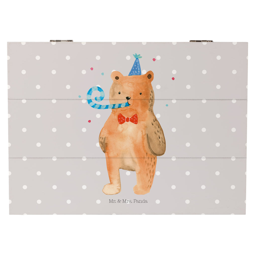 Holzkiste Birthday Bär Holzkiste, Kiste, Schatzkiste, Truhe, Schatulle, XXL, Erinnerungsbox, Erinnerungskiste, Dekokiste, Aufbewahrungsbox, Bär, Teddy, Teddybär, Happy Birthday, Alles Gute, Glückwunsch, Geburtstag