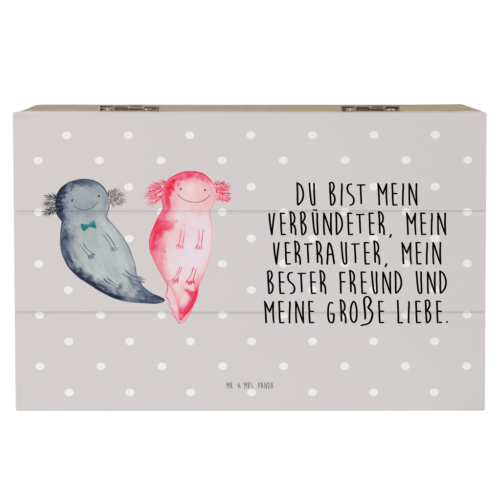 Holzkiste Axolotl Axel+Lotte Holzkiste, Kiste, Schatzkiste, Truhe, Schatulle, XXL, Erinnerungsbox, Erinnerungskiste, Dekokiste, Aufbewahrungsbox, Axolotl, Molch, Axolot, Schwanzlurch, Lurch, Lurche, Liebe, große Liebe, Liebesbeweis, Freund, Verlobter, Ehemann, Jahrestag, Valentinstag