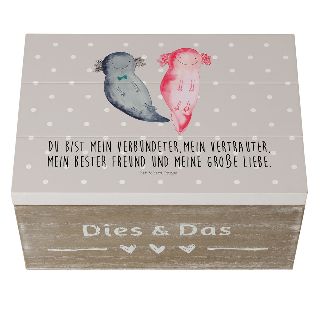 Holzkiste Axolotl Axel+Lotte Holzkiste, Kiste, Schatzkiste, Truhe, Schatulle, XXL, Erinnerungsbox, Erinnerungskiste, Dekokiste, Aufbewahrungsbox, Axolotl, Molch, Axolot, Schwanzlurch, Lurch, Lurche, Liebe, große Liebe, Liebesbeweis, Freund, Verlobter, Ehemann, Jahrestag, Valentinstag
