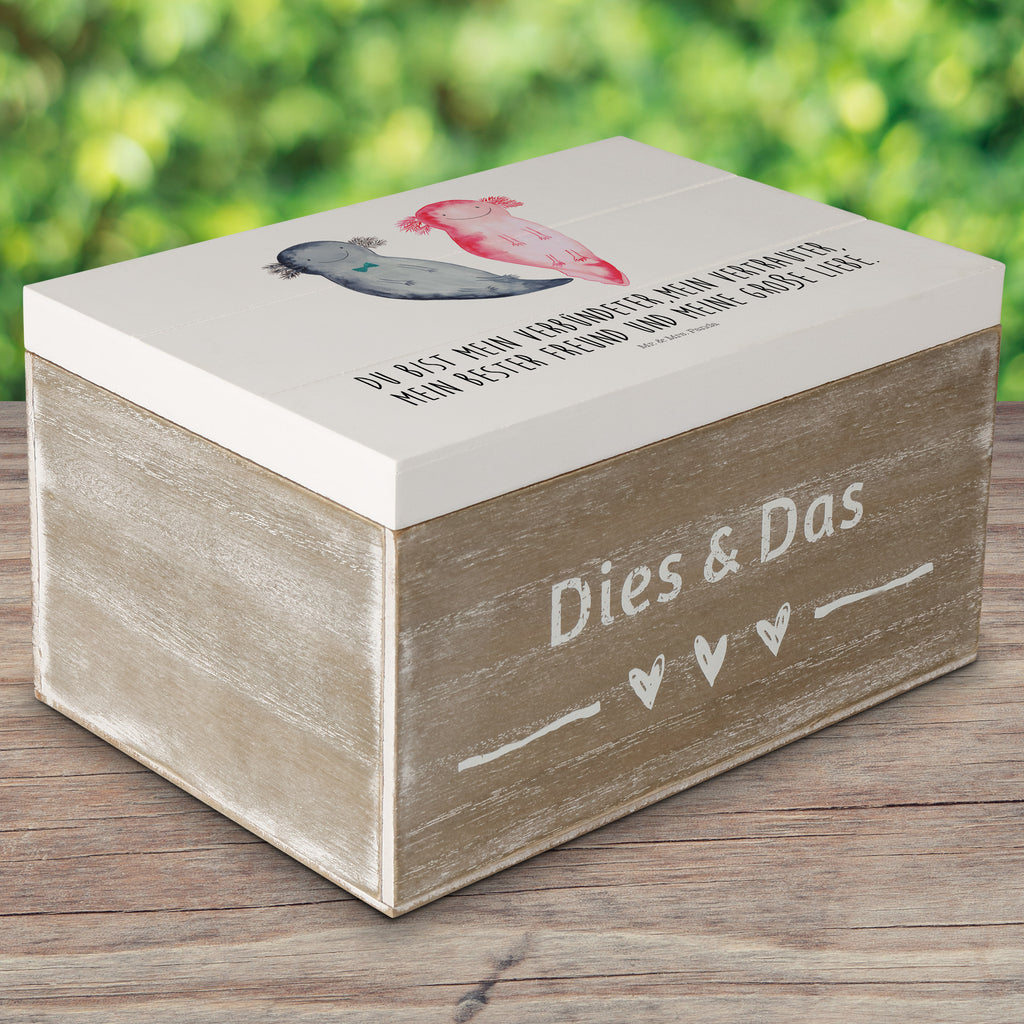 Holzkiste Axolotl Axel+Lotte Holzkiste, Kiste, Schatzkiste, Truhe, Schatulle, XXL, Erinnerungsbox, Erinnerungskiste, Dekokiste, Aufbewahrungsbox, Axolotl, Molch, Axolot, Schwanzlurch, Lurch, Lurche, Liebe, große Liebe, Liebesbeweis, Freund, Verlobter, Ehemann, Jahrestag, Valentinstag