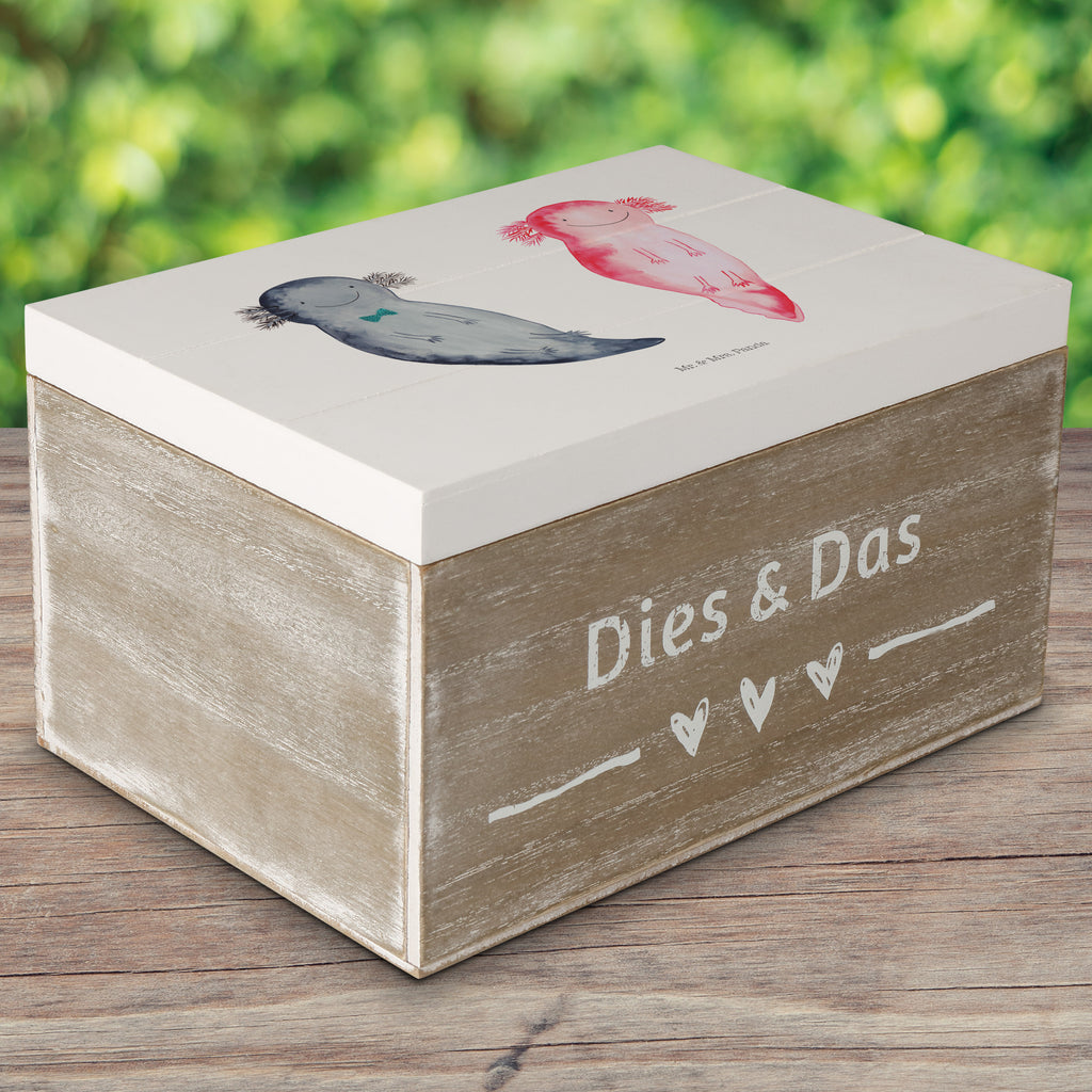 Holzkiste Axolotl Axel+Lotte Holzkiste, Kiste, Schatzkiste, Truhe, Schatulle, XXL, Erinnerungsbox, Erinnerungskiste, Dekokiste, Aufbewahrungsbox, Axolotl, Molch, Axolot, Schwanzlurch, Lurch, Lurche, Liebe, große Liebe, Liebesbeweis, Freund, Verlobter, Ehemann, Jahrestag, Valentinstag