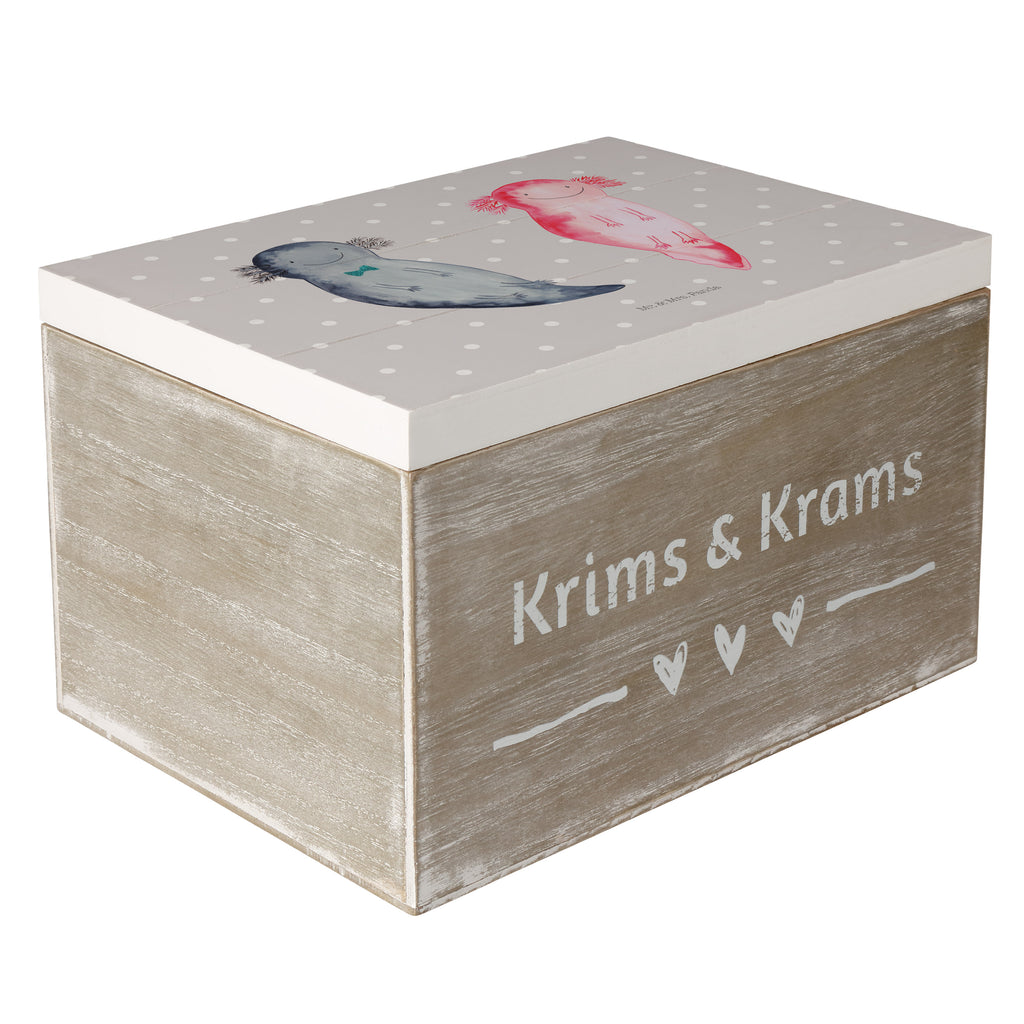 Holzkiste Axolotl Axel+Lotte Holzkiste, Kiste, Schatzkiste, Truhe, Schatulle, XXL, Erinnerungsbox, Erinnerungskiste, Dekokiste, Aufbewahrungsbox, Axolotl, Molch, Axolot, Schwanzlurch, Lurch, Lurche, Liebe, große Liebe, Liebesbeweis, Freund, Verlobter, Ehemann, Jahrestag, Valentinstag