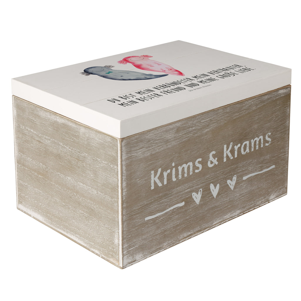 Holzkiste Axolotl Axel+Lotte Holzkiste, Kiste, Schatzkiste, Truhe, Schatulle, XXL, Erinnerungsbox, Erinnerungskiste, Dekokiste, Aufbewahrungsbox, Axolotl, Molch, Axolot, Schwanzlurch, Lurch, Lurche, Liebe, große Liebe, Liebesbeweis, Freund, Verlobter, Ehemann, Jahrestag, Valentinstag