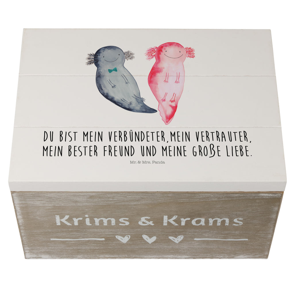 Holzkiste Axolotl Axel+Lotte Holzkiste, Kiste, Schatzkiste, Truhe, Schatulle, XXL, Erinnerungsbox, Erinnerungskiste, Dekokiste, Aufbewahrungsbox, Axolotl, Molch, Axolot, Schwanzlurch, Lurch, Lurche, Liebe, große Liebe, Liebesbeweis, Freund, Verlobter, Ehemann, Jahrestag, Valentinstag
