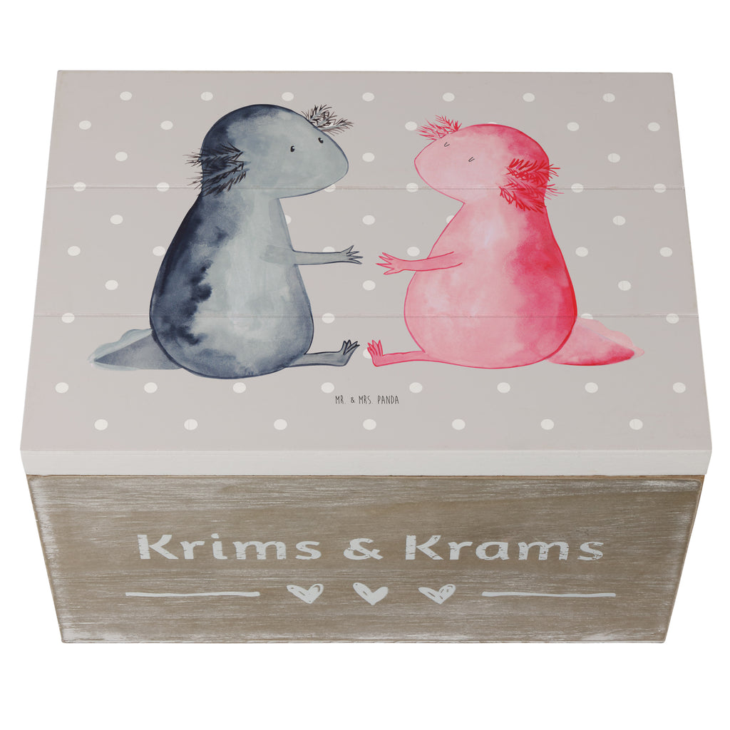 Holzkiste Axolotl Liebe Holzkiste, Kiste, Schatzkiste, Truhe, Schatulle, XXL, Erinnerungsbox, Erinnerungskiste, Dekokiste, Aufbewahrungsbox, Axolotl, Molch, Axolot, Schwanzlurch, Lurch, Lurche, Liebe, große Liebe, Liebesbeweis, Freund, Verlobter, Ehemann, Jahrestag, Valentinstag