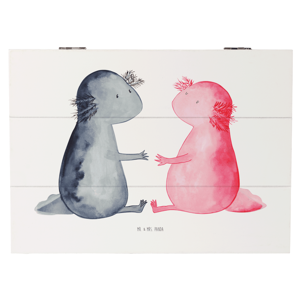 Holzkiste Axolotl Liebe Holzkiste, Kiste, Schatzkiste, Truhe, Schatulle, XXL, Erinnerungsbox, Erinnerungskiste, Dekokiste, Aufbewahrungsbox, Axolotl, Molch, Axolot, Schwanzlurch, Lurch, Lurche, Liebe, große Liebe, Liebesbeweis, Freund, Verlobter, Ehemann, Jahrestag, Valentinstag
