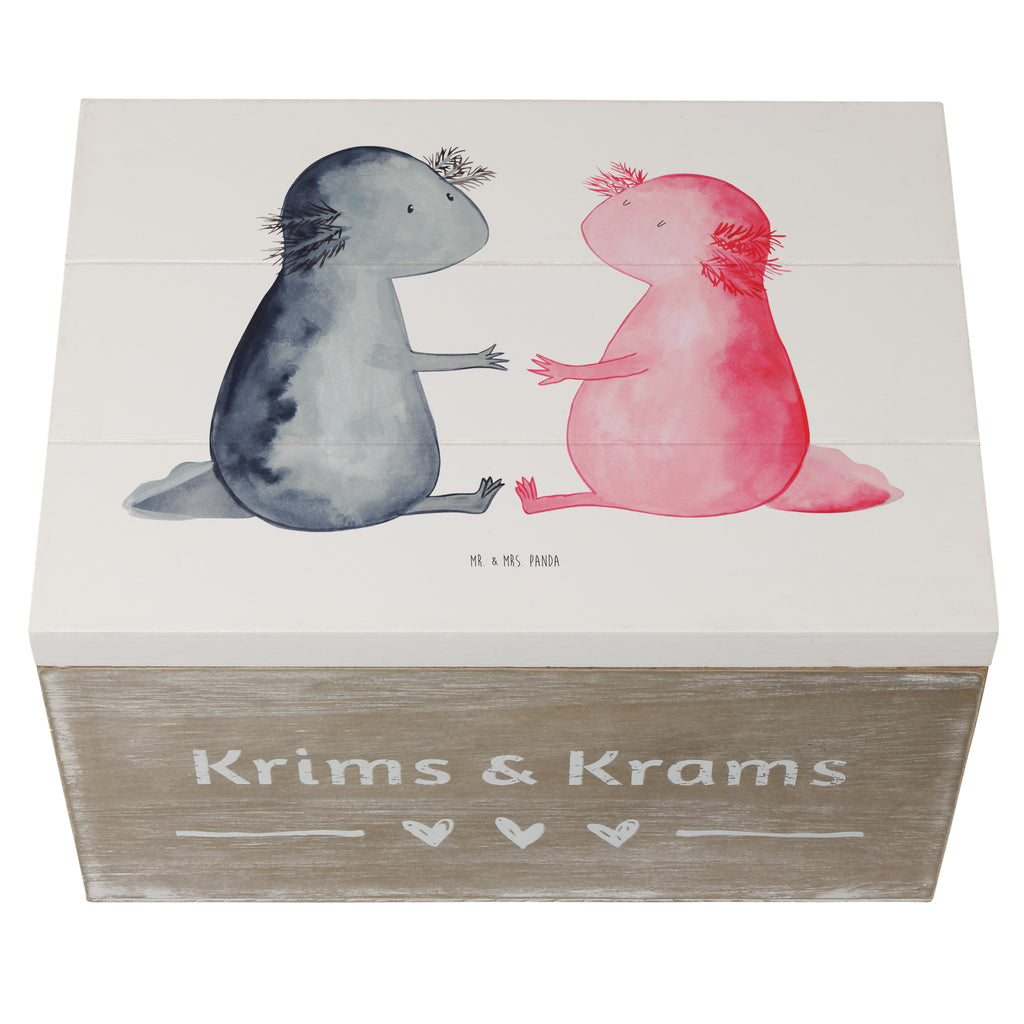 Holzkiste Axolotl Liebe Holzkiste, Kiste, Schatzkiste, Truhe, Schatulle, XXL, Erinnerungsbox, Erinnerungskiste, Dekokiste, Aufbewahrungsbox, Axolotl, Molch, Axolot, Schwanzlurch, Lurch, Lurche, Liebe, große Liebe, Liebesbeweis, Freund, Verlobter, Ehemann, Jahrestag, Valentinstag