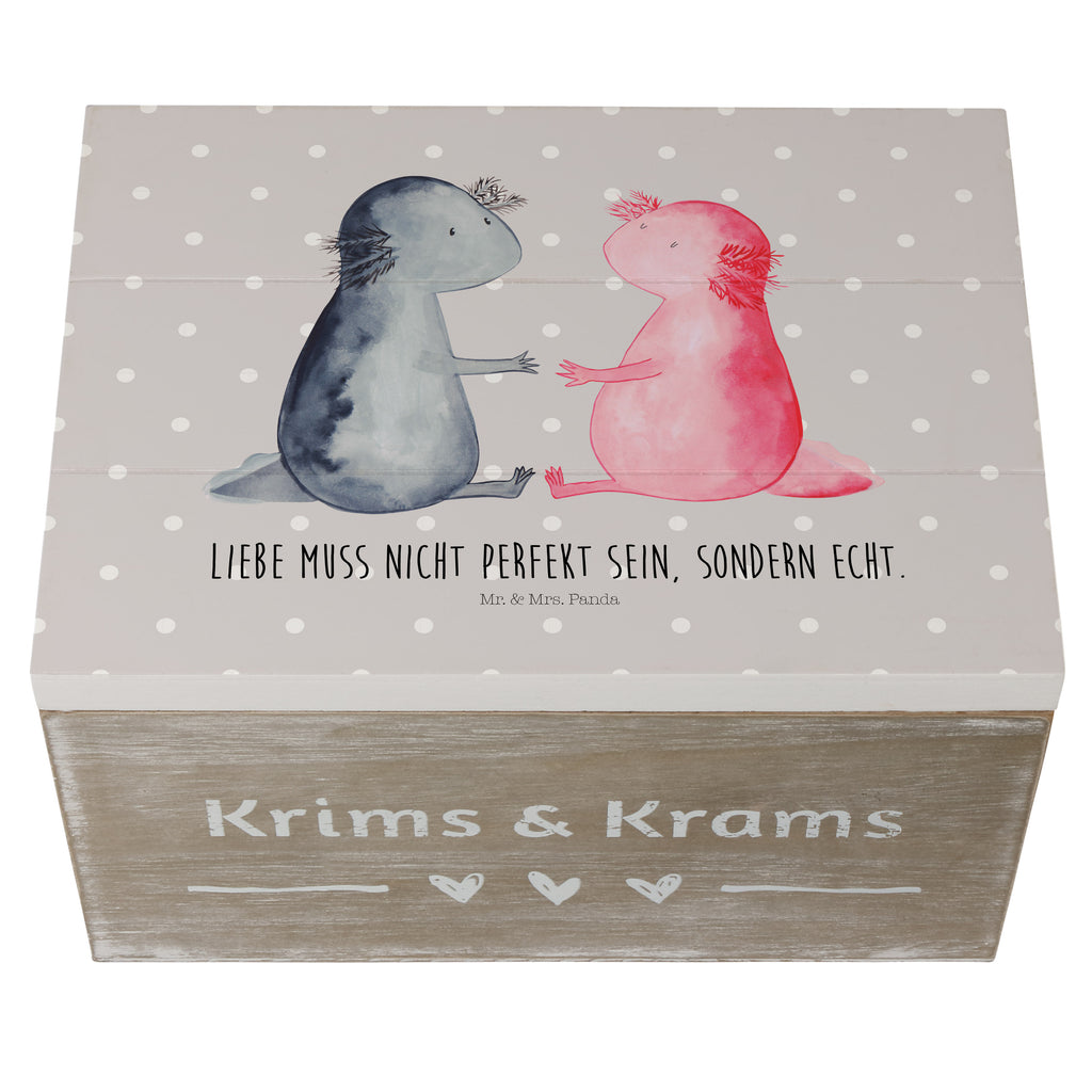 Holzkiste Axolotl Liebe Holzkiste, Kiste, Schatzkiste, Truhe, Schatulle, XXL, Erinnerungsbox, Erinnerungskiste, Dekokiste, Aufbewahrungsbox, Axolotl, Molch, Axolot, Schwanzlurch, Lurch, Lurche, Liebe, große Liebe, Liebesbeweis, Freund, Verlobter, Ehemann, Jahrestag, Valentinstag