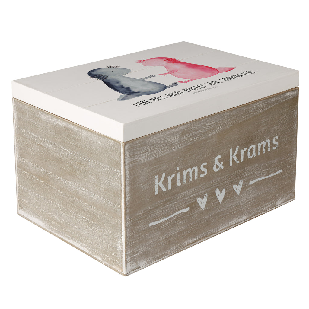 Holzkiste Axolotl Liebe Holzkiste, Kiste, Schatzkiste, Truhe, Schatulle, XXL, Erinnerungsbox, Erinnerungskiste, Dekokiste, Aufbewahrungsbox, Axolotl, Molch, Axolot, Schwanzlurch, Lurch, Lurche, Liebe, große Liebe, Liebesbeweis, Freund, Verlobter, Ehemann, Jahrestag, Valentinstag