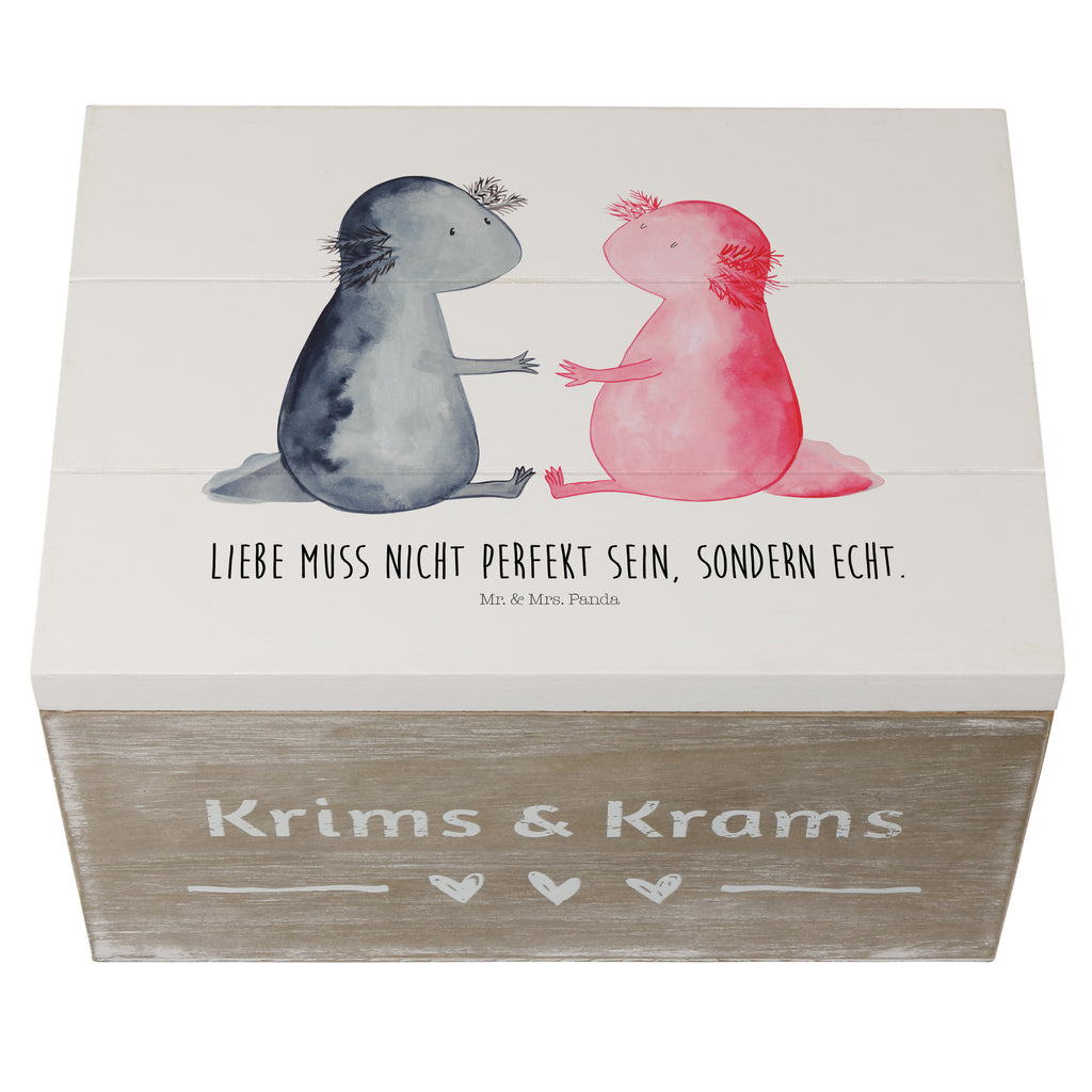 Holzkiste Axolotl Liebe Holzkiste, Kiste, Schatzkiste, Truhe, Schatulle, XXL, Erinnerungsbox, Erinnerungskiste, Dekokiste, Aufbewahrungsbox, Axolotl, Molch, Axolot, Schwanzlurch, Lurch, Lurche, Liebe, große Liebe, Liebesbeweis, Freund, Verlobter, Ehemann, Jahrestag, Valentinstag