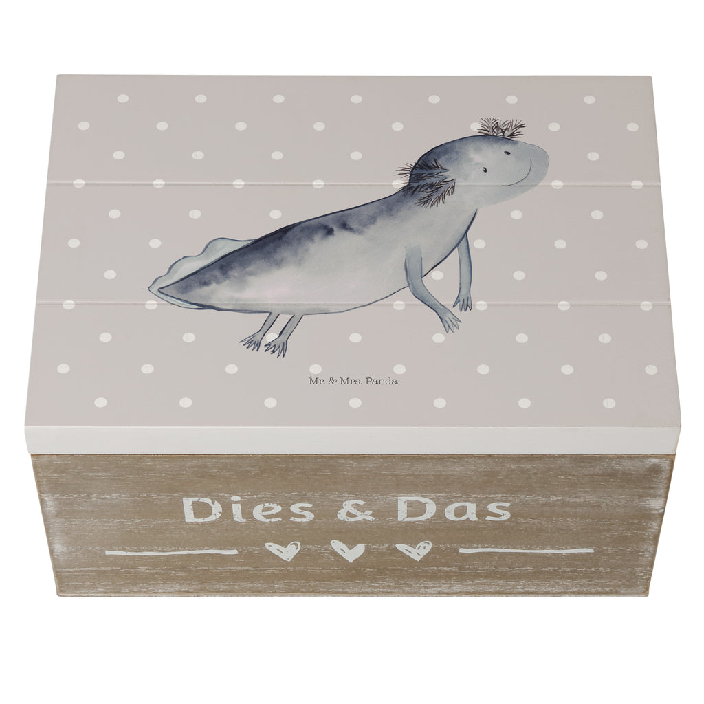 Holzkiste Axolotl schwimmt Holzkiste, Kiste, Schatzkiste, Truhe, Schatulle, XXL, Erinnerungsbox, Erinnerungskiste, Dekokiste, Aufbewahrungsbox, Axolotl, Molch, Axolot, Schwanzlurch, Lurch, Lurche, Problem, Probleme, Lösungen, Motivation
