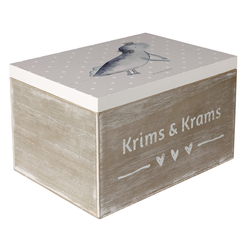 Holzkiste Axolotl schwimmt Holzkiste, Kiste, Schatzkiste, Truhe, Schatulle, XXL, Erinnerungsbox, Erinnerungskiste, Dekokiste, Aufbewahrungsbox, Axolotl, Molch, Axolot, Schwanzlurch, Lurch, Lurche, Problem, Probleme, Lösungen, Motivation