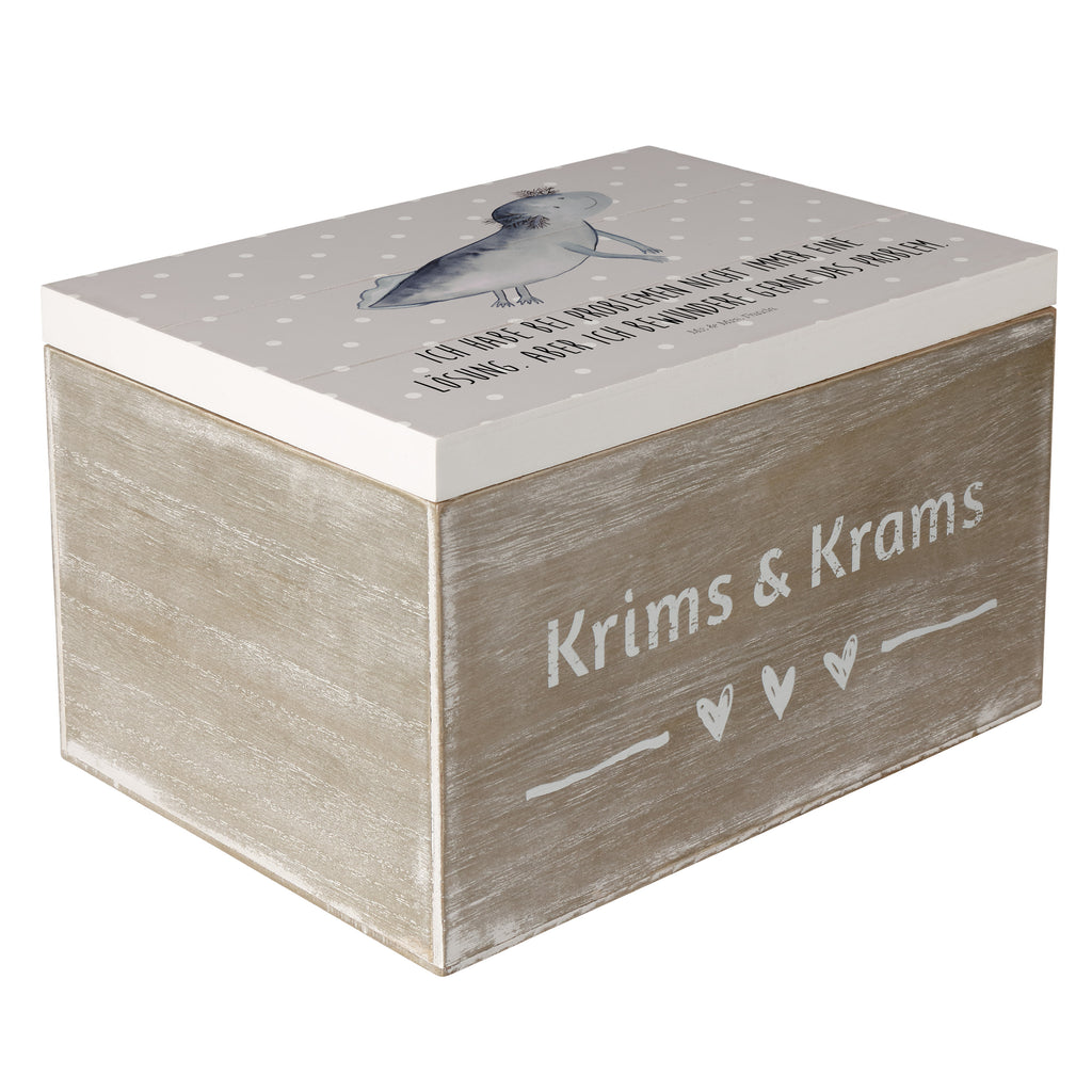 Holzkiste Axolotl schwimmt Holzkiste, Kiste, Schatzkiste, Truhe, Schatulle, XXL, Erinnerungsbox, Erinnerungskiste, Dekokiste, Aufbewahrungsbox, Axolotl, Molch, Axolot, Schwanzlurch, Lurch, Lurche, Problem, Probleme, Lösungen, Motivation