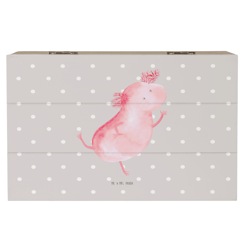 Holzkiste Axolotl tanzt Holzkiste, Kiste, Schatzkiste, Truhe, Schatulle, XXL, Erinnerungsbox, Erinnerungskiste, Dekokiste, Aufbewahrungsbox, Axolotl, Molch, Axolot, Schwanzlurch, Lurch, Lurche, Dachschaden, Sterne, verrückt, Freundin, beste Freundin