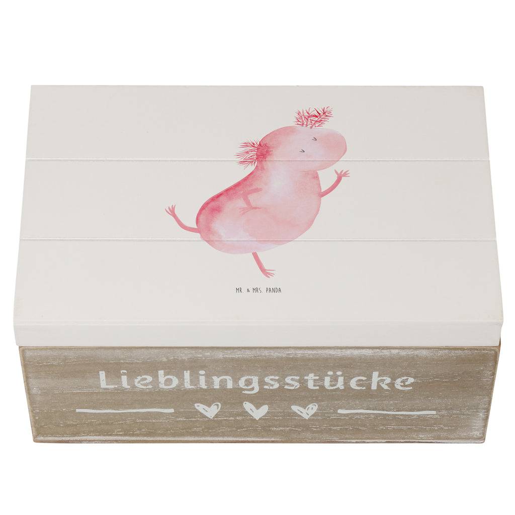 Holzkiste Axolotl tanzt Holzkiste, Kiste, Schatzkiste, Truhe, Schatulle, XXL, Erinnerungsbox, Erinnerungskiste, Dekokiste, Aufbewahrungsbox, Axolotl, Molch, Axolot, Schwanzlurch, Lurch, Lurche, Dachschaden, Sterne, verrückt, Freundin, beste Freundin