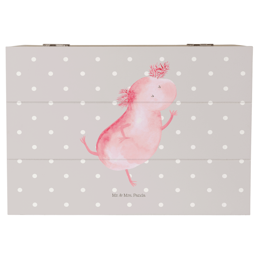 Holzkiste Axolotl tanzt Holzkiste, Kiste, Schatzkiste, Truhe, Schatulle, XXL, Erinnerungsbox, Erinnerungskiste, Dekokiste, Aufbewahrungsbox, Axolotl, Molch, Axolot, Schwanzlurch, Lurch, Lurche, Dachschaden, Sterne, verrückt, Freundin, beste Freundin