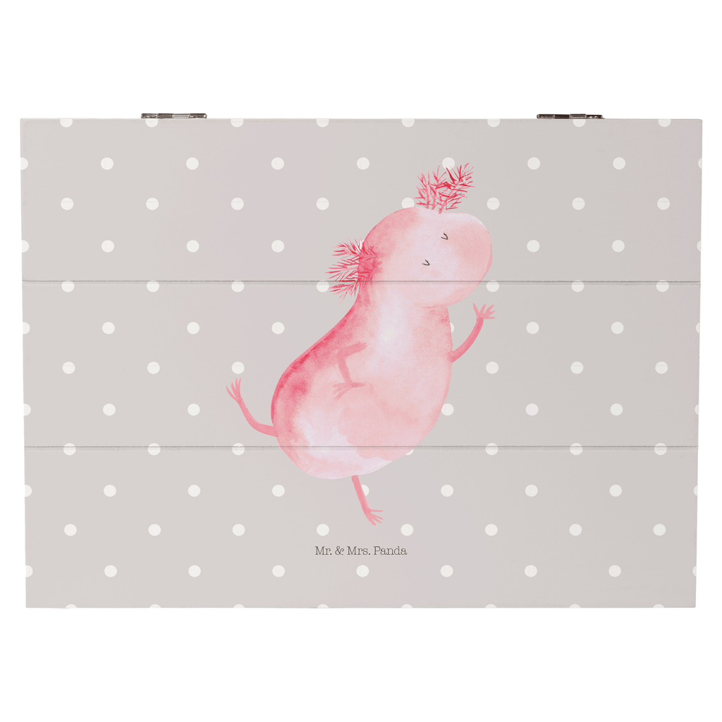 Holzkiste Axolotl tanzt Holzkiste, Kiste, Schatzkiste, Truhe, Schatulle, XXL, Erinnerungsbox, Erinnerungskiste, Dekokiste, Aufbewahrungsbox, Axolotl, Molch, Axolot, Schwanzlurch, Lurch, Lurche, Dachschaden, Sterne, verrückt, Freundin, beste Freundin