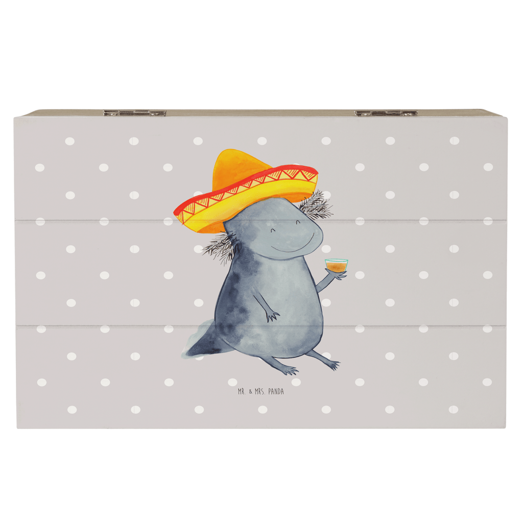 Holzkiste Axolotl Tequila Holzkiste, Kiste, Schatzkiste, Truhe, Schatulle, XXL, Erinnerungsbox, Erinnerungskiste, Dekokiste, Aufbewahrungsbox, Axolotl, Molch, Mexico, Mexiko, Sombrero, Zitrone, Tequila, Motivation, Spruch, Schwanzlurch, Lurch, Lurche, Axolot, Feuerdrache, Feuersalamander