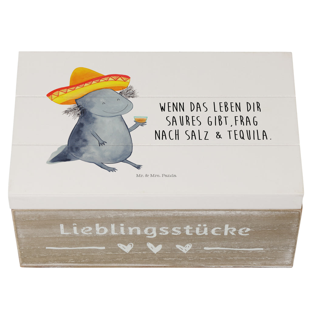 Holzkiste Axolotl Tequila Holzkiste, Kiste, Schatzkiste, Truhe, Schatulle, XXL, Erinnerungsbox, Erinnerungskiste, Dekokiste, Aufbewahrungsbox, Axolotl, Molch, Mexico, Mexiko, Sombrero, Zitrone, Tequila, Motivation, Spruch, Schwanzlurch, Lurch, Lurche, Axolot, Feuerdrache, Feuersalamander