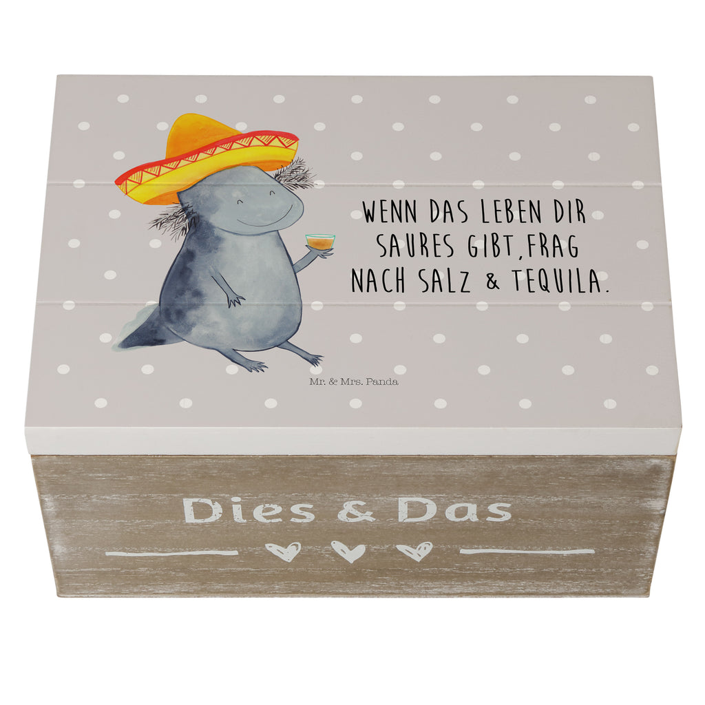 Holzkiste Axolotl Tequila Holzkiste, Kiste, Schatzkiste, Truhe, Schatulle, XXL, Erinnerungsbox, Erinnerungskiste, Dekokiste, Aufbewahrungsbox, Axolotl, Molch, Mexico, Mexiko, Sombrero, Zitrone, Tequila, Motivation, Spruch, Schwanzlurch, Lurch, Lurche, Axolot, Feuerdrache, Feuersalamander