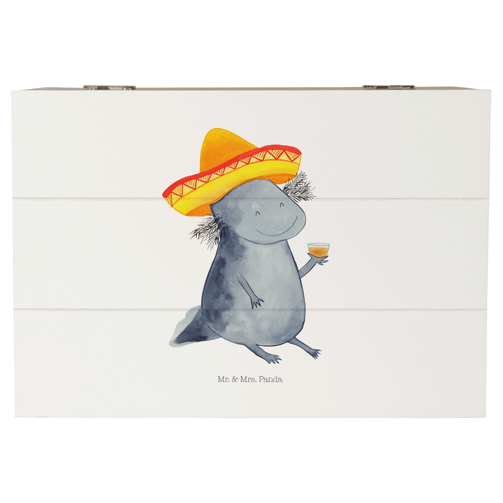 Holzkiste Axolotl Tequila Holzkiste, Kiste, Schatzkiste, Truhe, Schatulle, XXL, Erinnerungsbox, Erinnerungskiste, Dekokiste, Aufbewahrungsbox, Axolotl, Molch, Mexico, Mexiko, Sombrero, Zitrone, Tequila, Motivation, Spruch, Schwanzlurch, Lurch, Lurche, Axolot, Feuerdrache, Feuersalamander