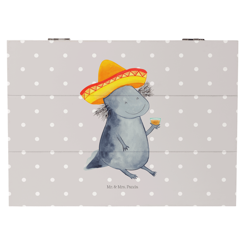 Holzkiste Axolotl Tequila Holzkiste, Kiste, Schatzkiste, Truhe, Schatulle, XXL, Erinnerungsbox, Erinnerungskiste, Dekokiste, Aufbewahrungsbox, Axolotl, Molch, Mexico, Mexiko, Sombrero, Zitrone, Tequila, Motivation, Spruch, Schwanzlurch, Lurch, Lurche, Axolot, Feuerdrache, Feuersalamander