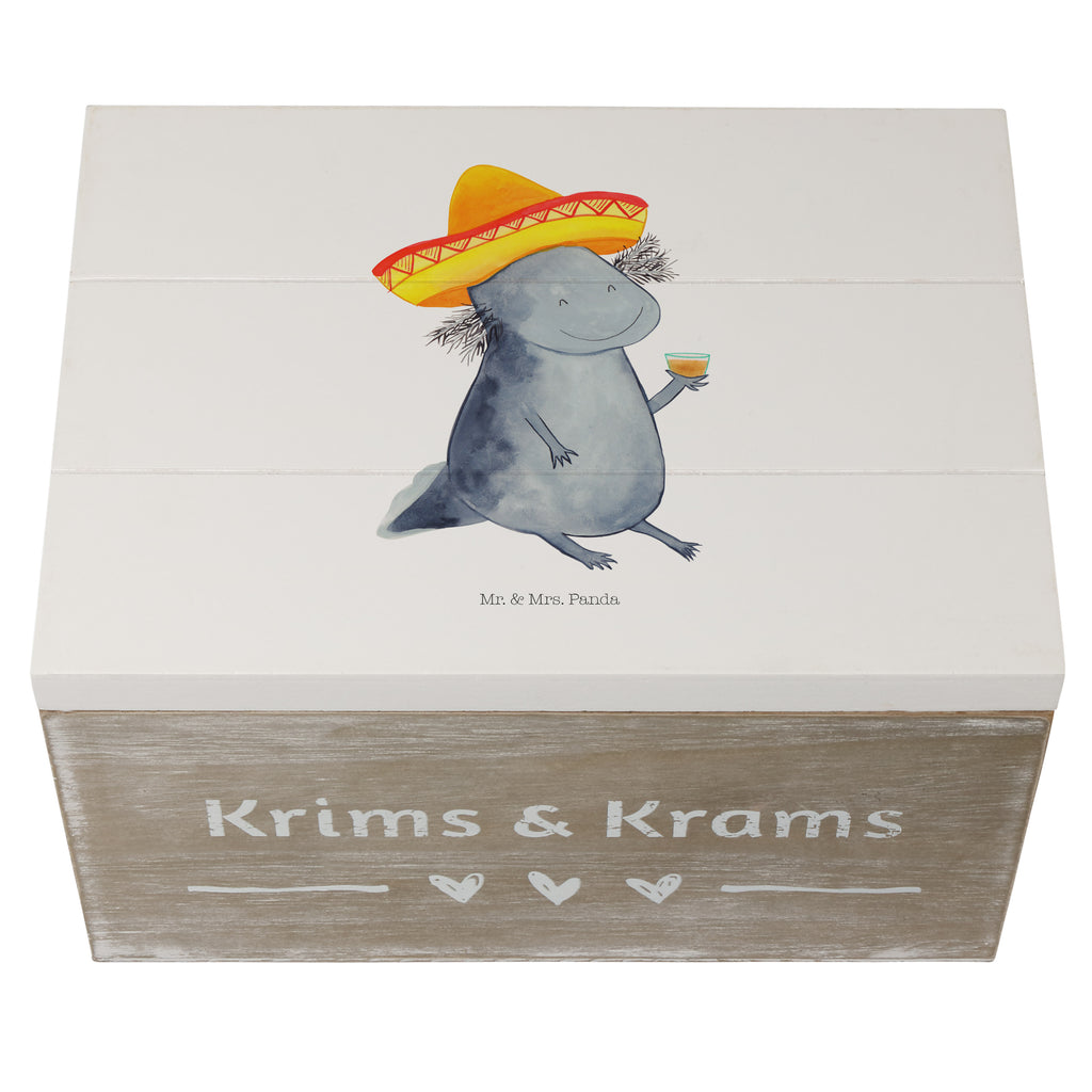 Holzkiste Axolotl Tequila Holzkiste, Kiste, Schatzkiste, Truhe, Schatulle, XXL, Erinnerungsbox, Erinnerungskiste, Dekokiste, Aufbewahrungsbox, Axolotl, Molch, Mexico, Mexiko, Sombrero, Zitrone, Tequila, Motivation, Spruch, Schwanzlurch, Lurch, Lurche, Axolot, Feuerdrache, Feuersalamander